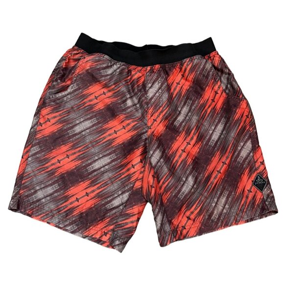 Prana Breathe Mens Gym Shorts Size‎ (S/M) Multicolor Rare Pattern Stretch Waist - Picture 1 of 6